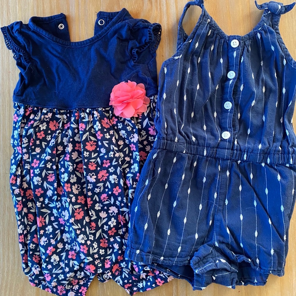 💛 5/$25 Rompers size 12 month girls